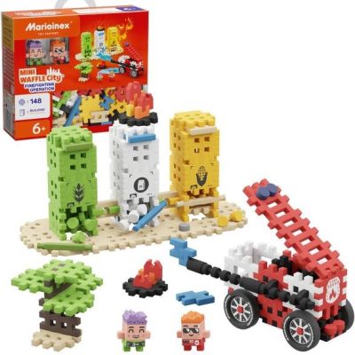 7. MARIOINEX Mini Waffle City Firefighting Action Blocks, 148 pieces