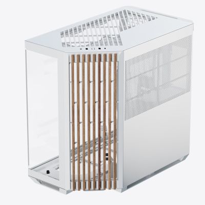 2. APNX V1 PC Case, Midi-Tower, ATX, Tempered Glass - Wood, White