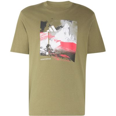 2. Men's adidas Memories of Sport Outdoor Graphic T-shirt khaki KC7098