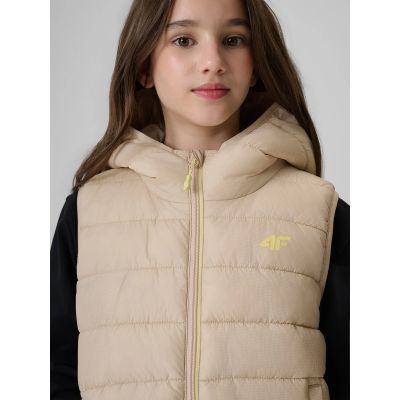 4. Girls' vest with synthetic filling 4F 4FJRSS26TVJAF396-83S