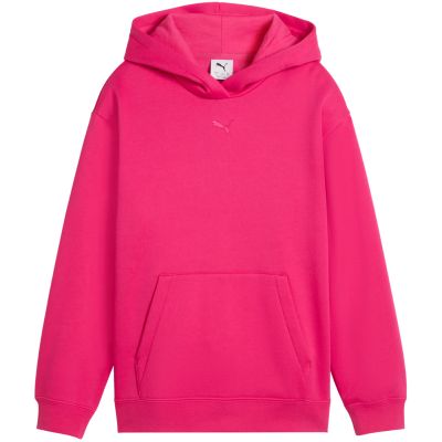 2. Puma ESS Centered Cat Logo Relaxed Hoodie for Kids Fuchsia 692973 59