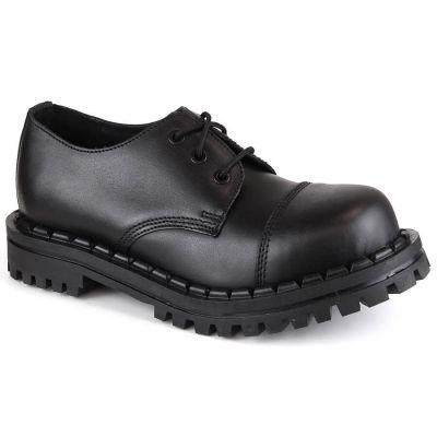 Gregor M GRE1206B leather combat boots black