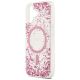 6. Guess Resin Bottom Glitter MagSafe Case for iPhone 17 - Pink