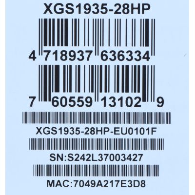 13. Zyxel XGS1935-28HP 28-port PoE Switch (PoE+: 24) 375 W Managed Gigabit/10G