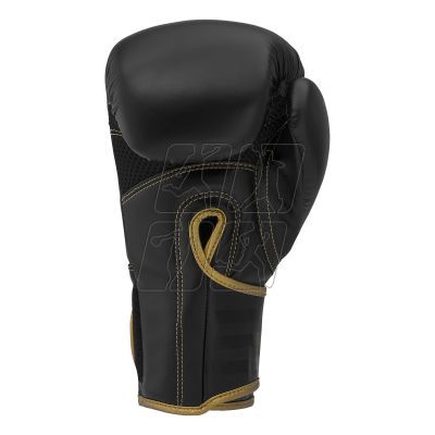 3. adidas HYBRID 80 ADIH80 boxing gloves black gold