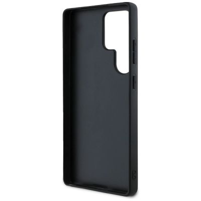 7. Guess Grained Big 4G Logo Small Classic Logo case for Samsung Galaxy S25 Ultra black