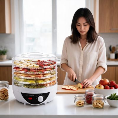 17. Esperanza Chanterelle EKD002 mushroom, vegetable and fruit dehydrator (250W; white)