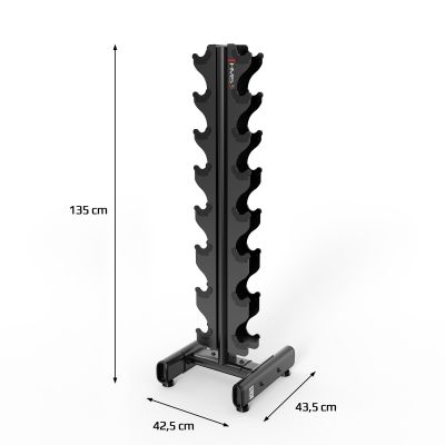 4. CHD DUMBBELL SET 2 x 1 - 8 KG (72 KG) + STR36 HMS RACK