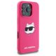 4. Karl Lagerfeld Silicone Choupette Head MagSafe iPhone 16 Pro Case - Pink