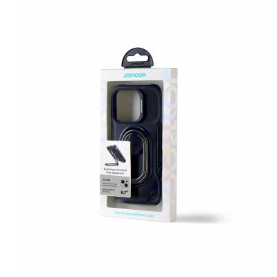 10. Joyroom Dual Hinge case for iPhone 14 Plus armored case with a stand and a ring holder black