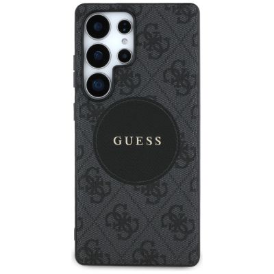 3. Guess 4G Round Patch Classic Logo MagSafe case for Samsung Galaxy S25 Ultra black