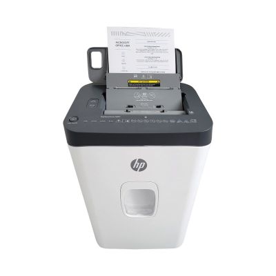 3. HP ONESHRED Auto 200CC Paper Shredder, White and Gray