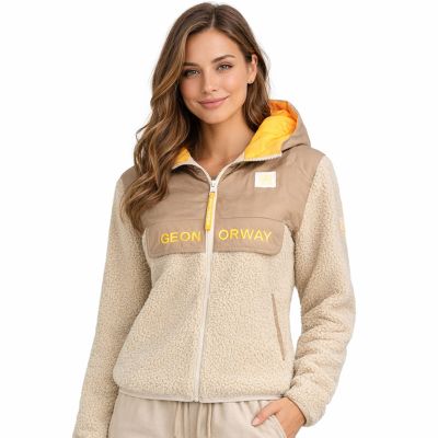 2. Geographical Norway Techic Fz Beige Db Lady 056 Women's Fleece (WZ6660F/GN-Beige)