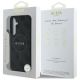 8. Guess Leather 4G Colored Ring Classic Logo MagSafe Samsung Galaxy S25 case black