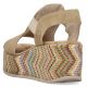 3. Women's beige wedge sandals Rieker 69472-60