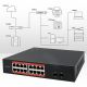 4. Qoltec Network Switch SWITCH Gigabit Ethernet | 16x RJ45 | 2x SFP | 1000 Mb/s