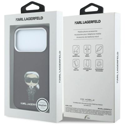 9. Karl Lagerfeld Smooth Ikonik Sketch MagSafe case for iPhone 18 Pro / 17 Pro - burgundy