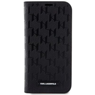 3. Karl Lagerfeld KLBKP14LSAKLHPK iPhone 14 Pro 6.1" bookcase black/black Saffiano Monogram