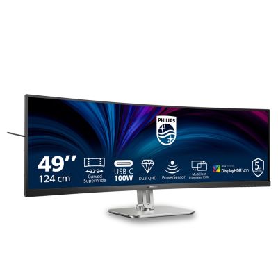 3. Philips 5000 series 49B2U5900C/00 computer monitor 124 cm (48.8") 5120 x 1440 px Dual QHD LCD Black