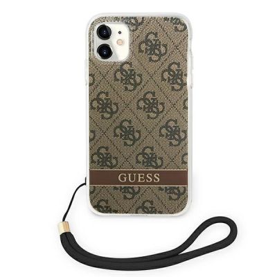 3. Guess GUOHCN61H4STW iPhone 11 brown/brown hardcase 4G Print Strap