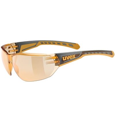 UVEX Equate cycling glasses, smoke/orange