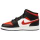 2. Air Jordan 1 Mid GS Fire Red Basketball Shoes - 554725-079