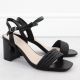 2. Women's black high heel sandals Vinceza 62228