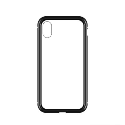 3. Wozinsky Full Magnetic Case Full Body Front and Back Cover with built-in glass for Vivo X60 black-transparent