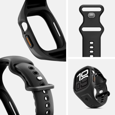 12. Spigen Liquid Air Pro Strap for Apple Watch 46mm - Matte Black