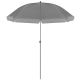 26. GARDEN FURNITURE SET ROUND TABLE 4 CHAIRS AND UMBRELLA DARK GREY
