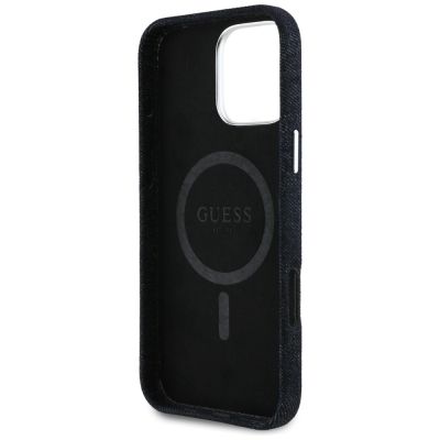 7. Guess Denim Triangle Logo MagSafe case for iPhone 16 Pro - black