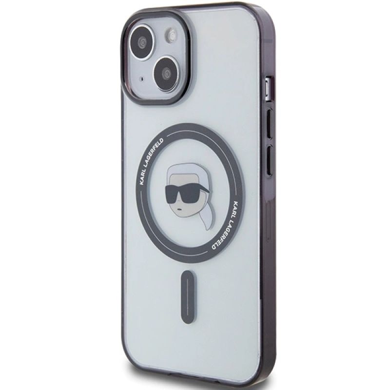 2. Karl Lagerfeld KLHMP15MHKHNOTK iPhone 15 Plus 6.7" transparent hardcase IML Karl`s Head MagSafe