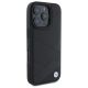 4. BMW Sign Leather Crossing Lines Pattern iPhone 16 Pro Max Case - Black