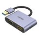 8. UNITEK V1304A Cable Adapter 0.15m USB Type-A HDMI + VGA (D-Sub) Gray