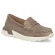 Women's beige leather platform loafers Filippo DP7528
