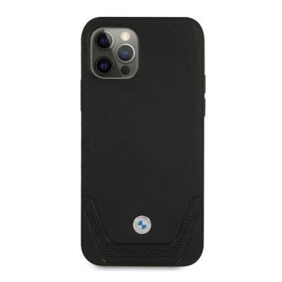 3. BMW Leather Perforate Case for iPhone 12 Pro Max - Black
