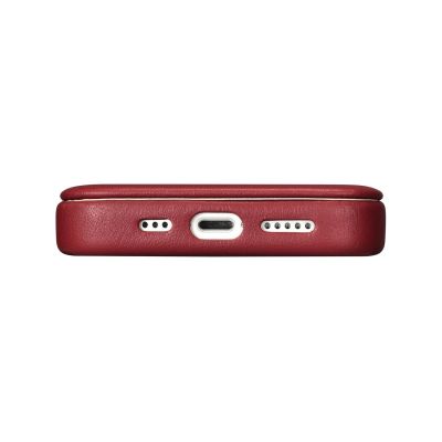 11. iCarer CE Premium Leather Folio Case iPhone 14 Pro Max Magnetic Flip Cover MagSafe Red (WMI14220716-RD)