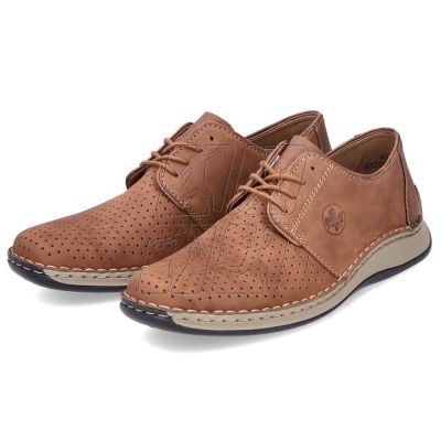 11. Openwork leather shoes Rieker M RKR528 brown