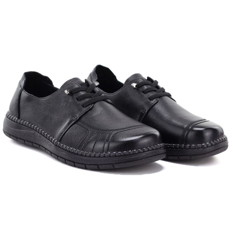 8. Comfortable black women's leather shoes Vinceza 107240