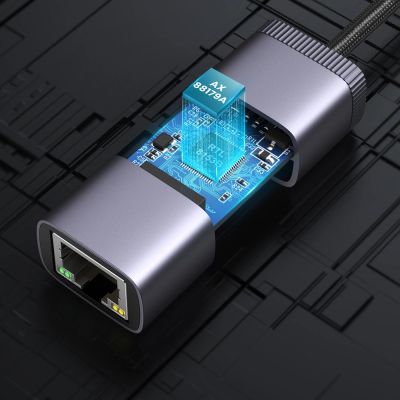 7. Ugreen external USB Type C network adapter - RJ45 1Gbps (1000Mbps) gray (40322 CM483)