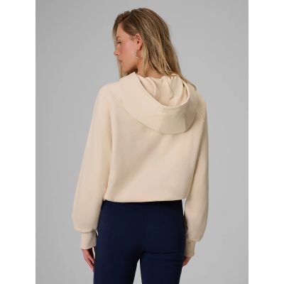 2. Hooded sweatshirt with decorative jet appliqué for women 4F 4FWAW26TSWSF2670-12S