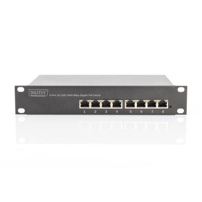 3. Digitus 10-inch 8-Port Gigabit Ethernet PoE Switch