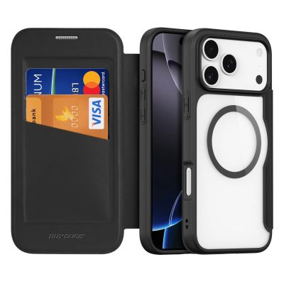 2. Dux Ducis Skin X Pro Case for iPhone 17 Pro Max with Wallet, MagSafe Compatible - Black