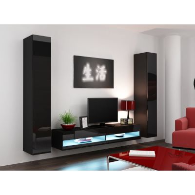 3. TV cabinet VIGO NEW '180' 30/180/40 black/black-polished