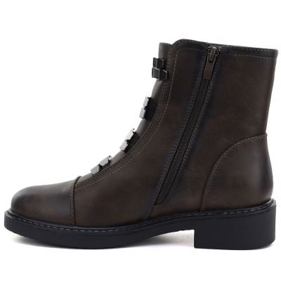 3. Women's winter ankle boots on a block, dark brown M.Daszyński SA252-16 SA252-1