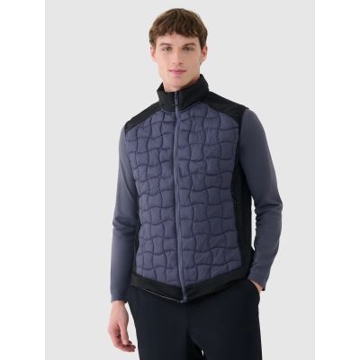 Men's down trekking vest with Primaloft filling Black 4F 4FWSS25TVJAM177-22S