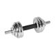 9. REBEL ACTIVE ADJUSTABLE CHROME DUMBBELLS IN CASE WITH BAR, 15 KG SET