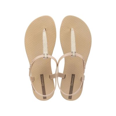 Ipanema Sandal Class women's flip-flop sandals, light beige with gold