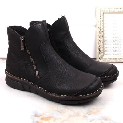 21. Comfortable insulated ankle boots Rieker W RKR612 black