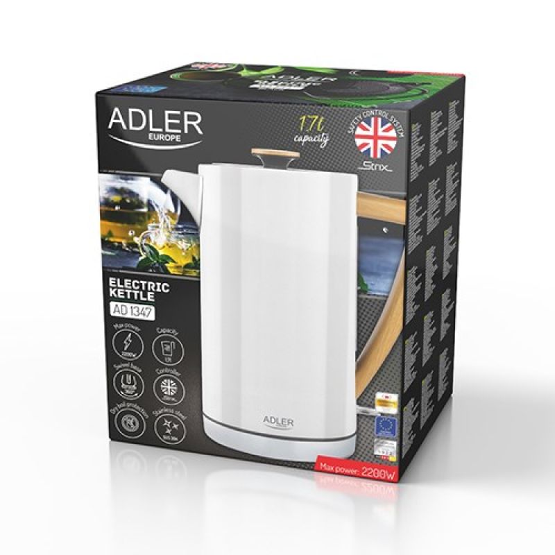 20. Electric kettle ADLER AD 1347w white